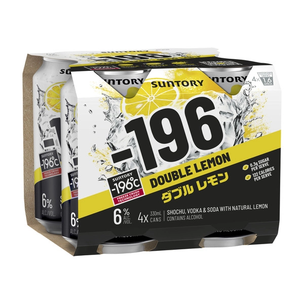 -196 -196 Double Lemon  &  Vodka Can 330ml : PACK4 