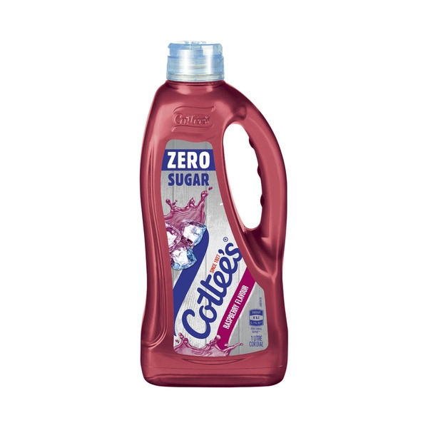 Cottees Zero Sugar Cordial Raspberry 1L