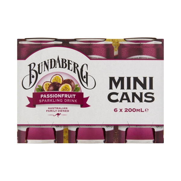 Bundaberg Brewed Passionfruit 6x200mL 6 pack