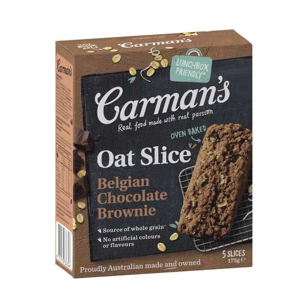 Carmans Oat Slices Belgian Chocolate 5 Pack 175g