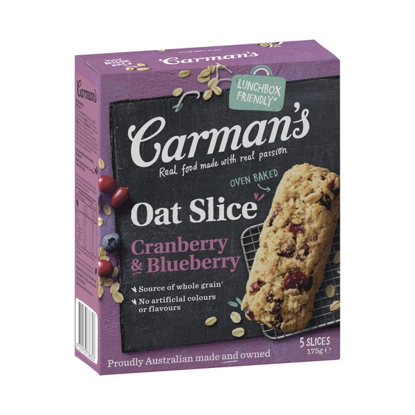 Carmans Oat Slices Berry 5 Pack 175g