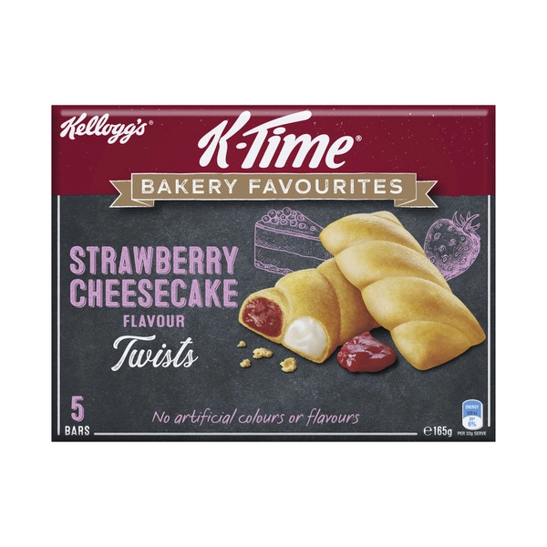 Kellogg's K-Time Bakery Favourites Strawberry Cheesecake Flavour Snack Bars 5 Pack 165g