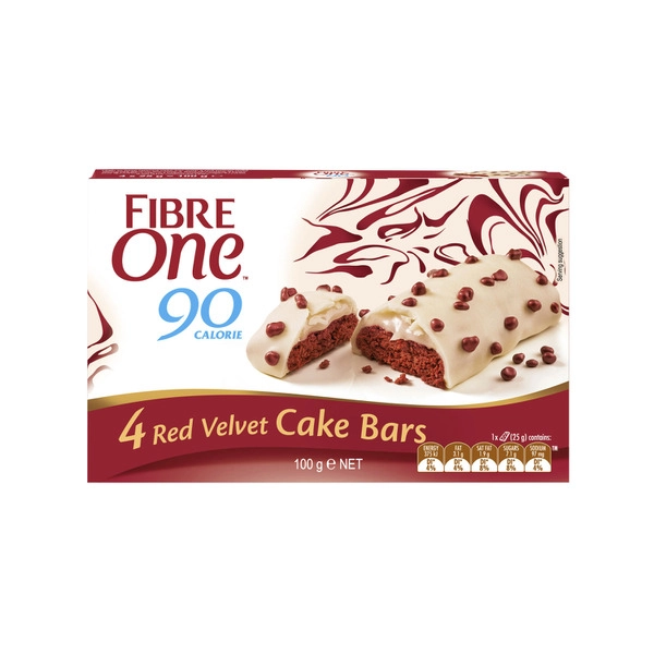 Fibre One Velvet Cake Bar 4 Pack 100g