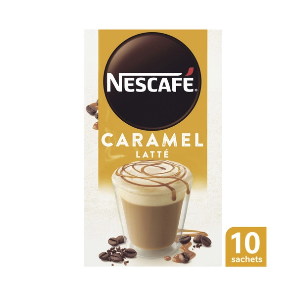 Nescafe Caramel Latte Coffee Sachets 10 pack