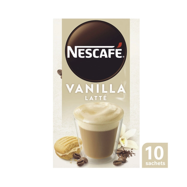 Nescafe Vanilla Latte Coffee Sachets 10 pack