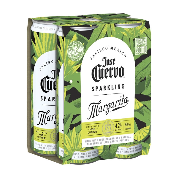 Jose Cuervo Sparkling Margarita 330mL 4 Pack