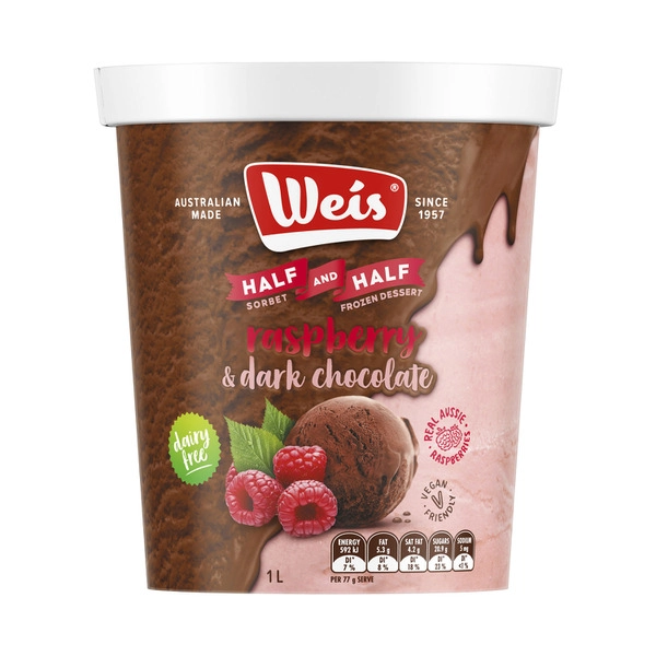 Weis Half & Half Raspberry & Dark Chocolate  1L