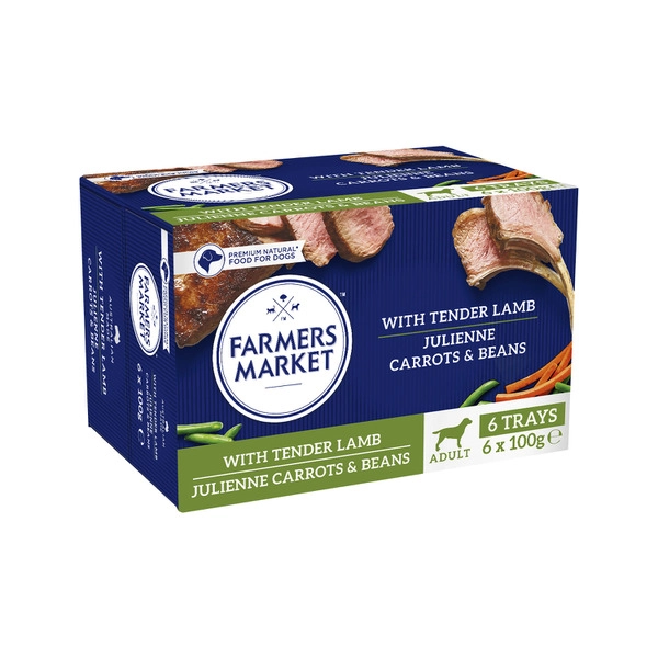 Farmers Market Adult Wet Dog Food Tender Lamb With Julienne Carrot & Bean 6x100g 6 pack