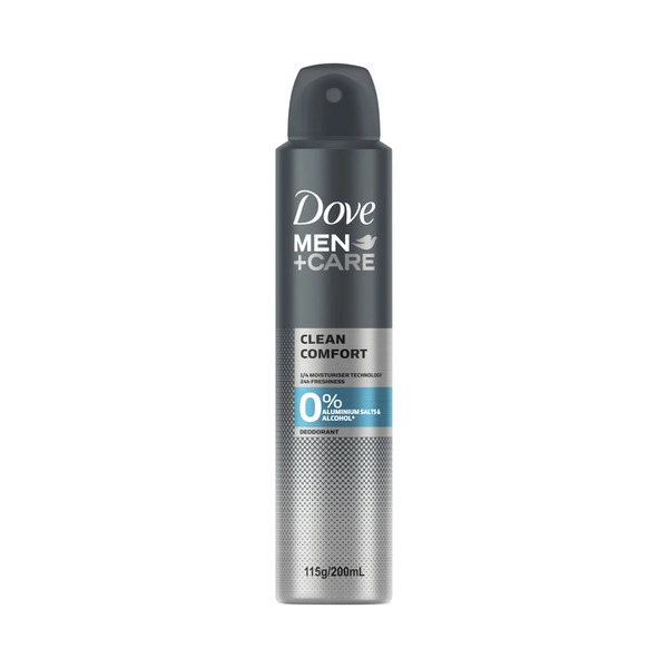 Dove Men Antiperspirant Aerosol Clean Comfort Zero Aluminium 200mL