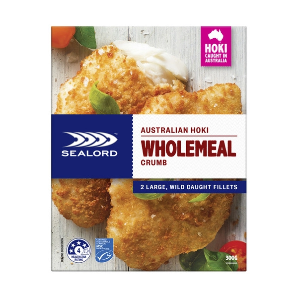 Sealord Hoki Fillets Wholemeal 300g