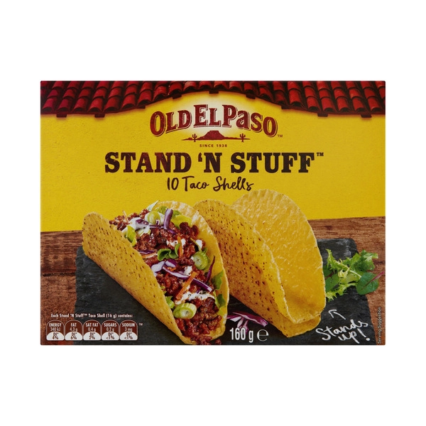 Old El Paso Stand N Stuff Taco Shell 10 Pack 160g