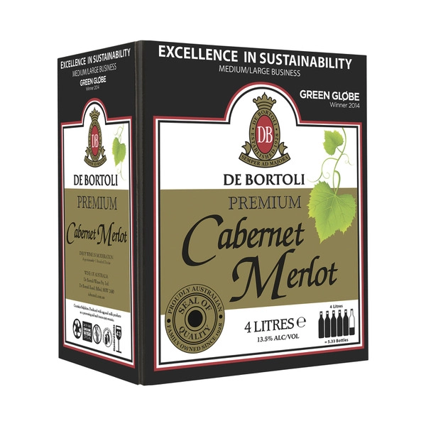 De Bortoli Premium Cabernet Merlot Cask 4 Litre 1 Each