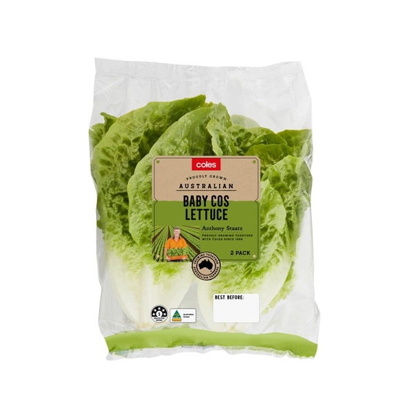 Coles Baby Cos Lettuce 2 pack