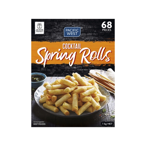 Pacific West Frozen Cocktail Spring Rolls 1kg