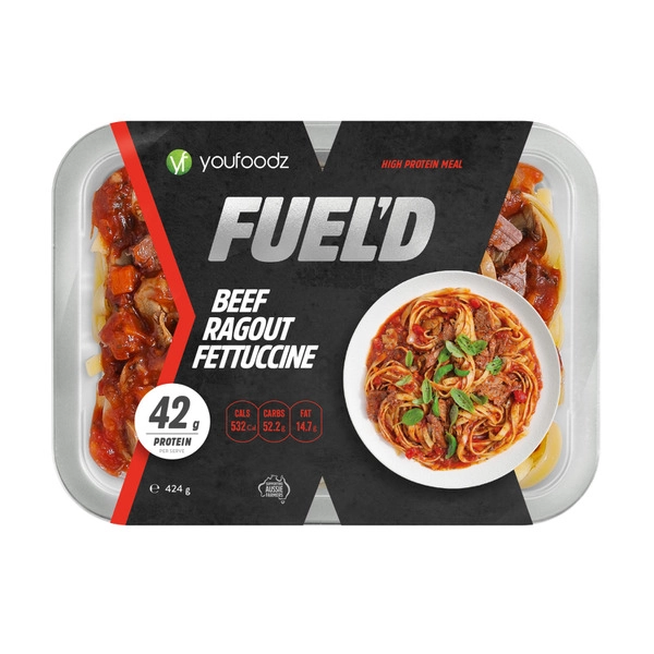 Youfoodz Fueld Beef Ragout Fettuccine 424g