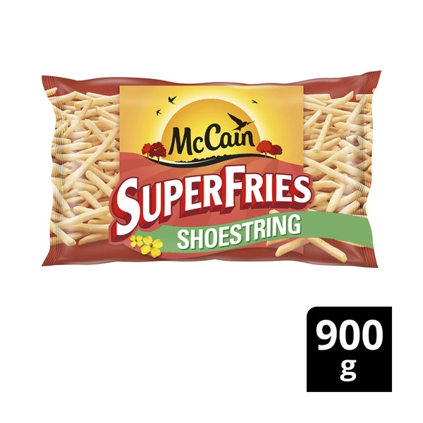 McCain Superfries Frozen Potato Chips Shoestring 900g