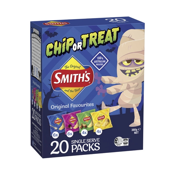 Smiths Potato Chips Crinkle Flavour Mix Variety 20 Pack 380g