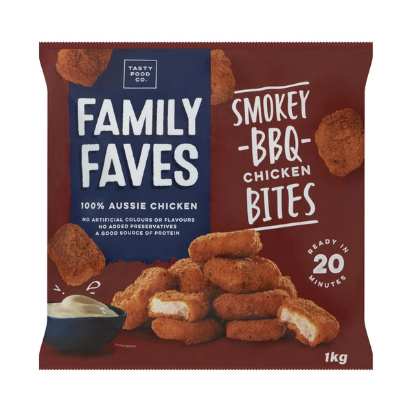 Family Faves Smokey BBQ Chicken Bites 1kg