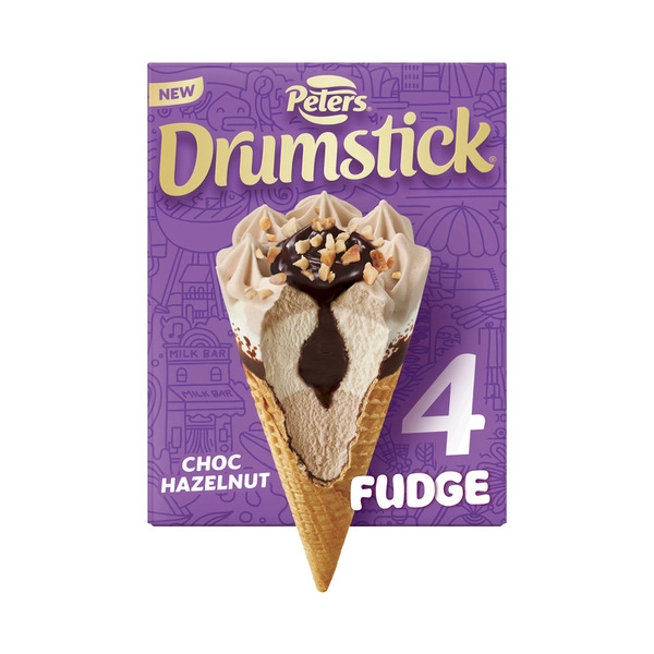 Drumstick Ice Cream Fudge Hazelnut 4 pack 476mL