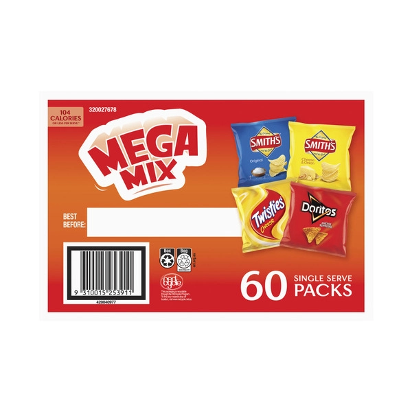 Smith's Snack Variety Mega Mix 60 Pack 1140g