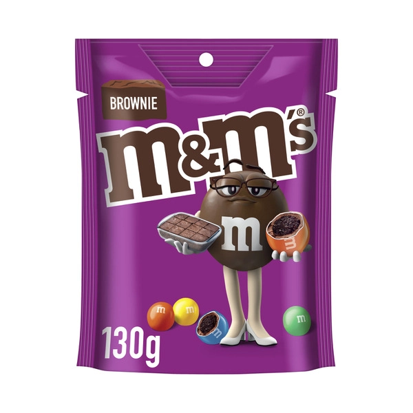 Mars M&m's Choc Fudge M&M'S MILK CHOCOLATE BROWNIE SNACK & SHARE BAG 130G 