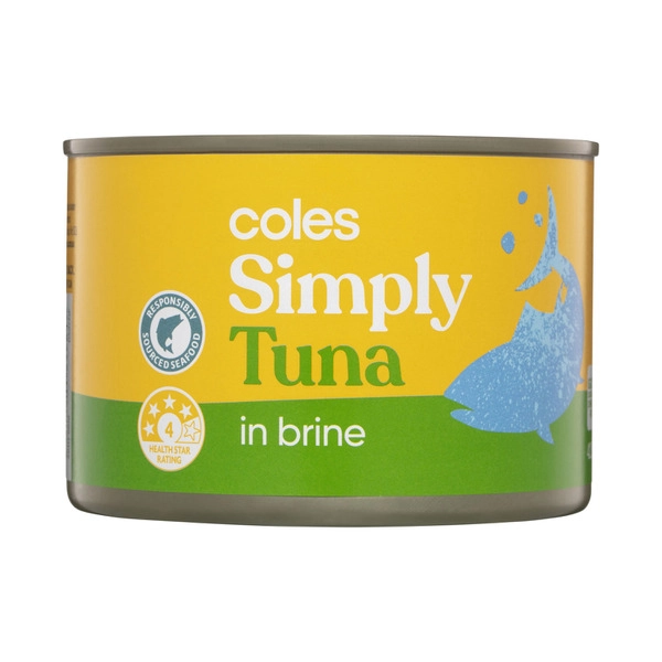 Coles Simply Tuna In Brine 425g