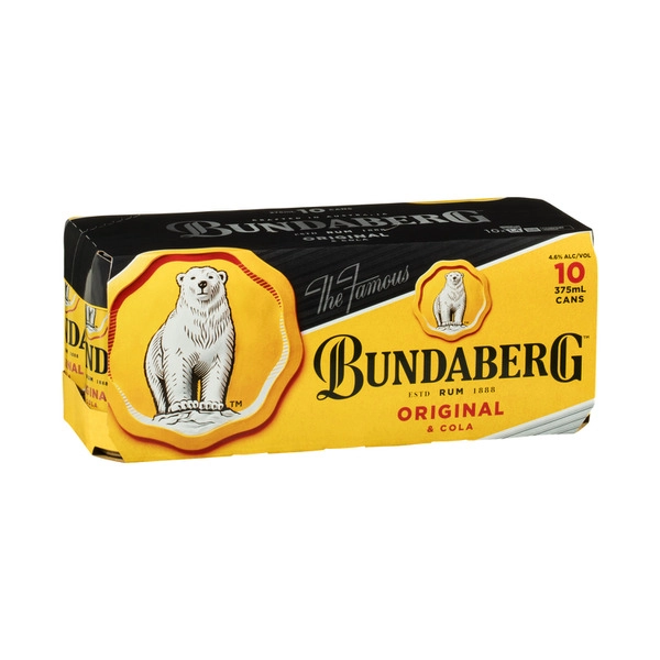 Bundaberg UP & Cola Can 375mL 10 Pack