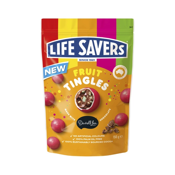 Life Savers Milk Chocolate Fruit Tingle Balls 150g