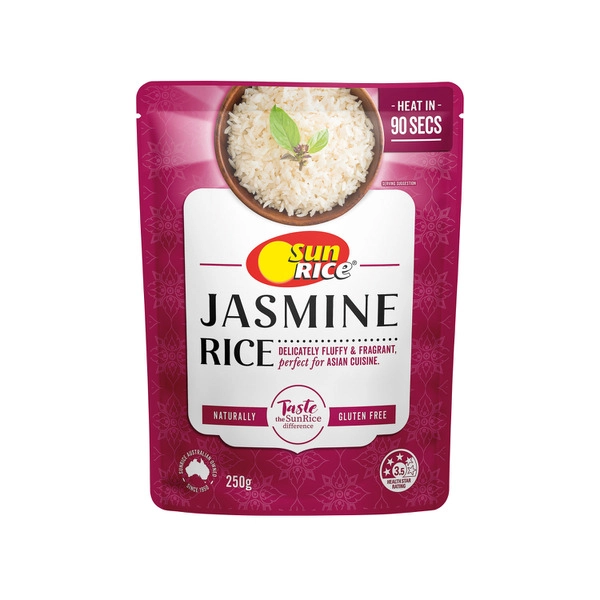 Sunrice Microwave Jasmine Rice Pouch 250g