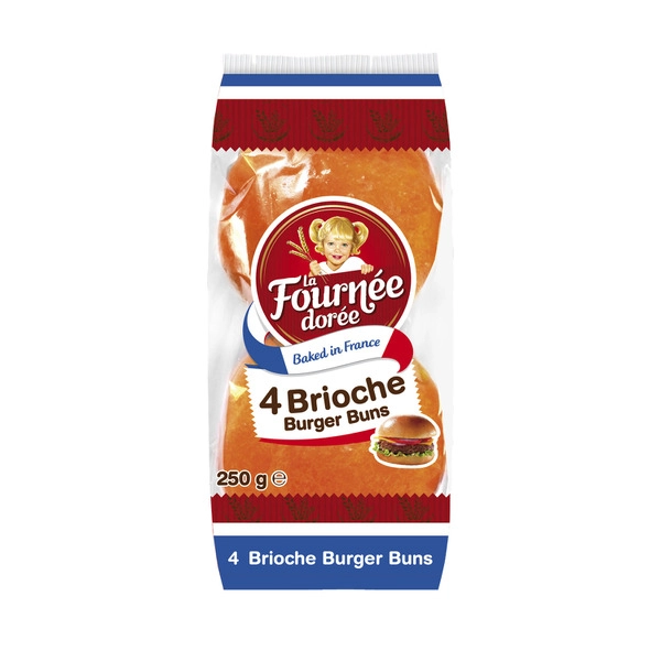 La Fournee Doree Brioche Burger Buns 250g