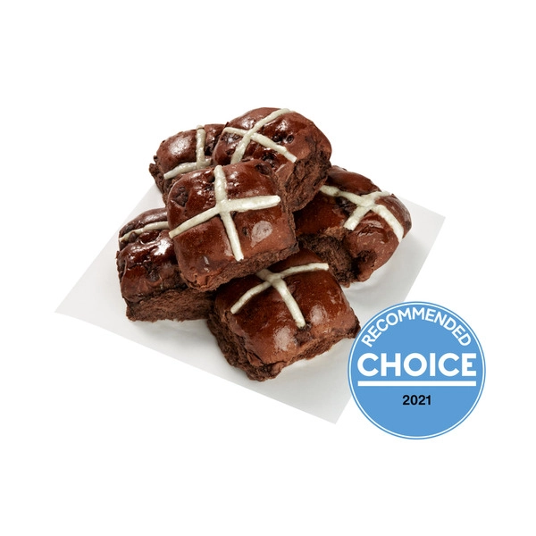 Coles Hot Cross Buns Chocolate 6 pack