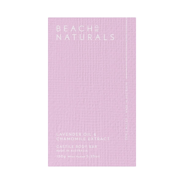 Beach Road Naturals Lavender & Chamomile Extract Castile Body Bar 150g