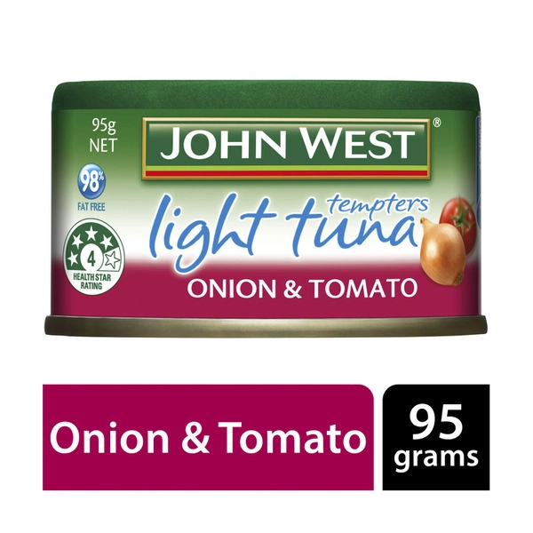 John West Tempters JOHN WEST TEMPTERS TUNA:ONION SAVOURY SAUC:98% FAT FREE:95 GRAM 