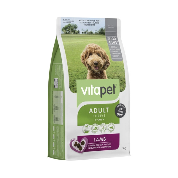 Vitapet Dry Dog Food Adult Lamb 3kg