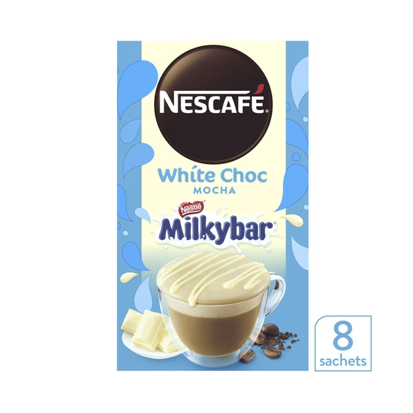 Nescafe Milkybar White Chocolate Mocha Coffee Sachets 8 pack