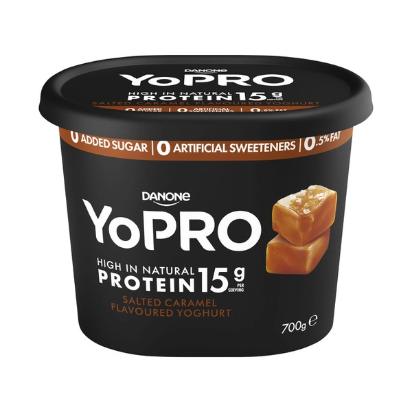 Danone Yopro Yoghurt DANONE YOPRO YOGHURT SALTED CARAMEL 700G 