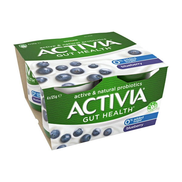 Danone Activia Yoghurt Blueberry 4x125g 500g