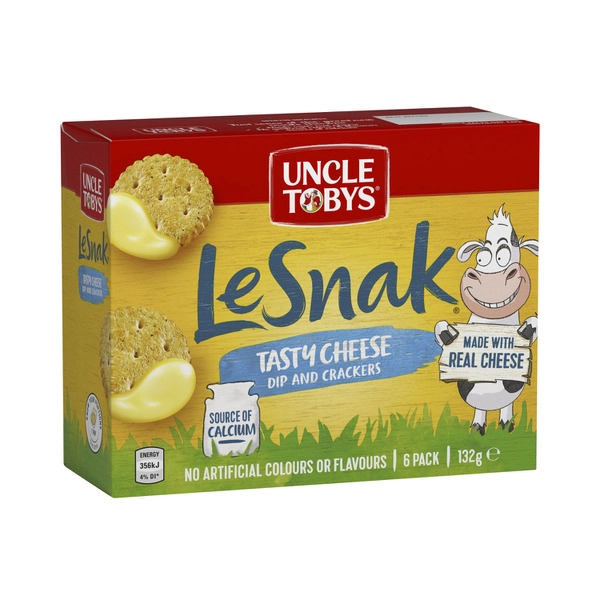 Uncle Tobys Le Snak Tasty Cheese 6 Pack 