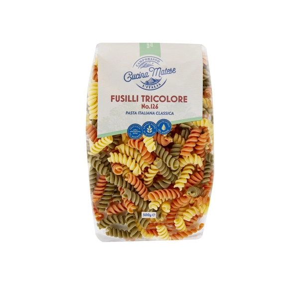 Cucina Matese Pasta Fusilli Tricolore 500g