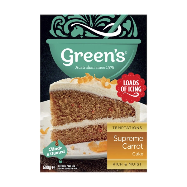 Greens GREENS SUPREME CAKE MIX CARROT 