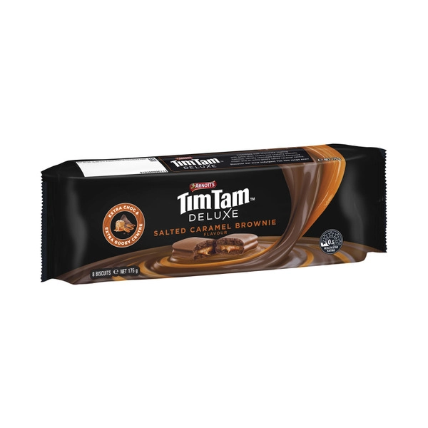 Arnotts Tim Tam Deluxe Chocolate Biscuits Salted Caramel Brownie 175g