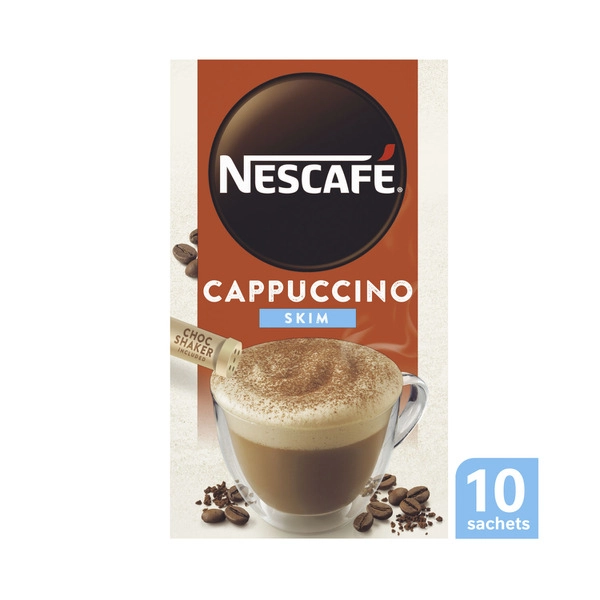 Nescafe Skim Cappuccino Coffee Sachets 10 pack