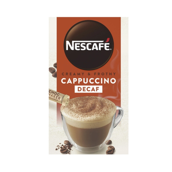 Nescafe Decaf Cappuccino Coffee Sachets 10 pack