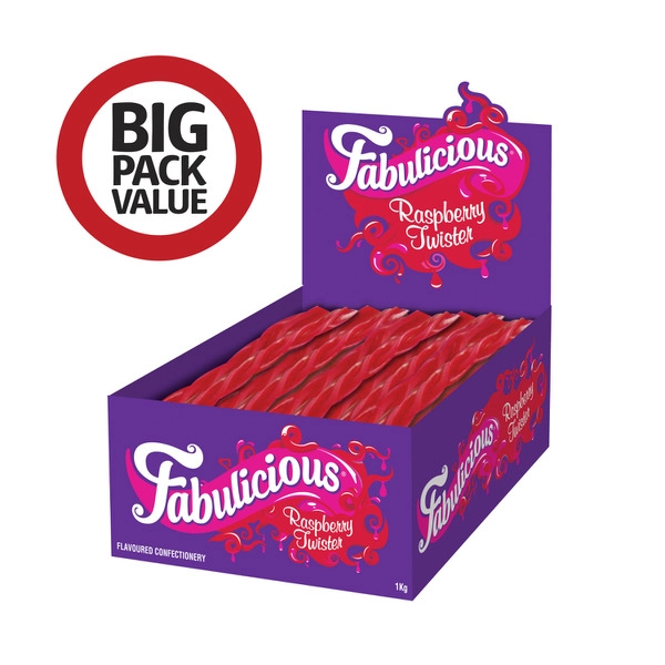 Fabulicious Raspberry Twists 1kg