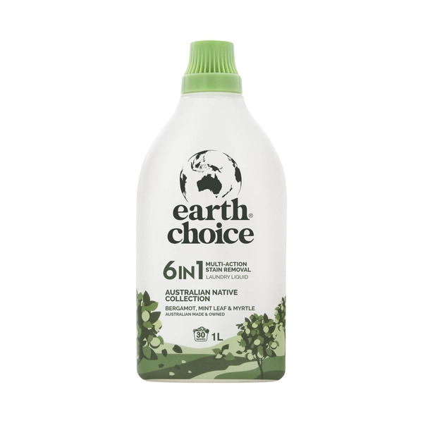 Earth Choice Laundry Liquid Bergamot Mint Leaf & Myrtle 1L