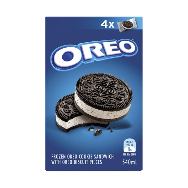 Oreo Sandwich Ice Cream 4 Pack 540mL