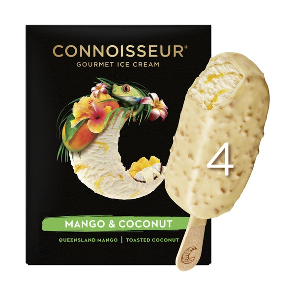 Connoisseur Queensland Mango & Coconut Ice Cream 4 Pack 400mL