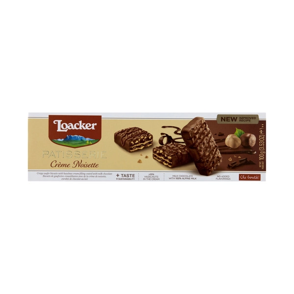 Loacker Gran Pasticceria Creme Noisette Chocolate Wafer Biscuit 100g