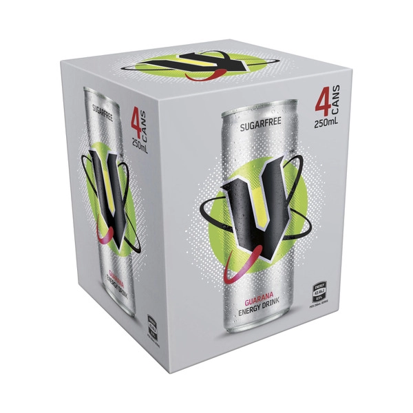 V Sugar Free Energy Drink 4x250mL 4 pack