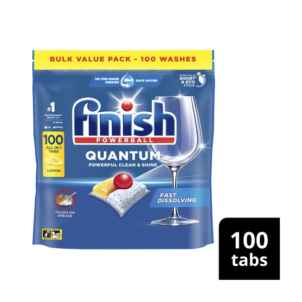 Finish Quantum Lemon Dishwashing Tablets 100 Pack